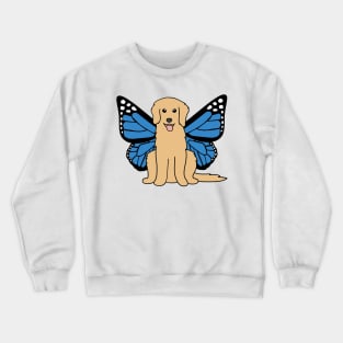 Blue Golden Retriever Butterfly Crewneck Sweatshirt